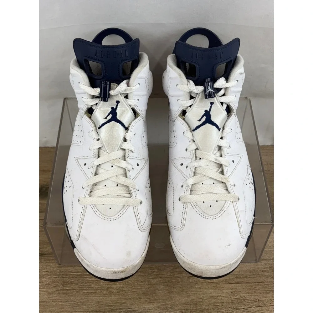 Air Jordan 6 VI Retro White Navy CT8529 141 Men's Size 10.5 Basketball‎ Shoes